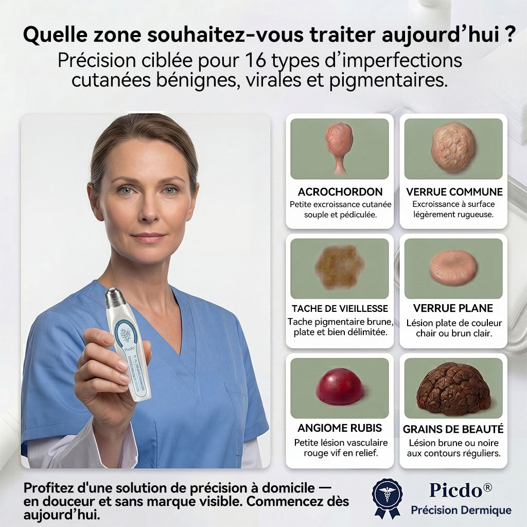 Boutique officielle de la marque |✅💎𝐏i𝐜𝐝o® 7 Jours Effaceur de taches et d’excroissances cutanées(Zéro douleur, zéro cicatrice – Roller)