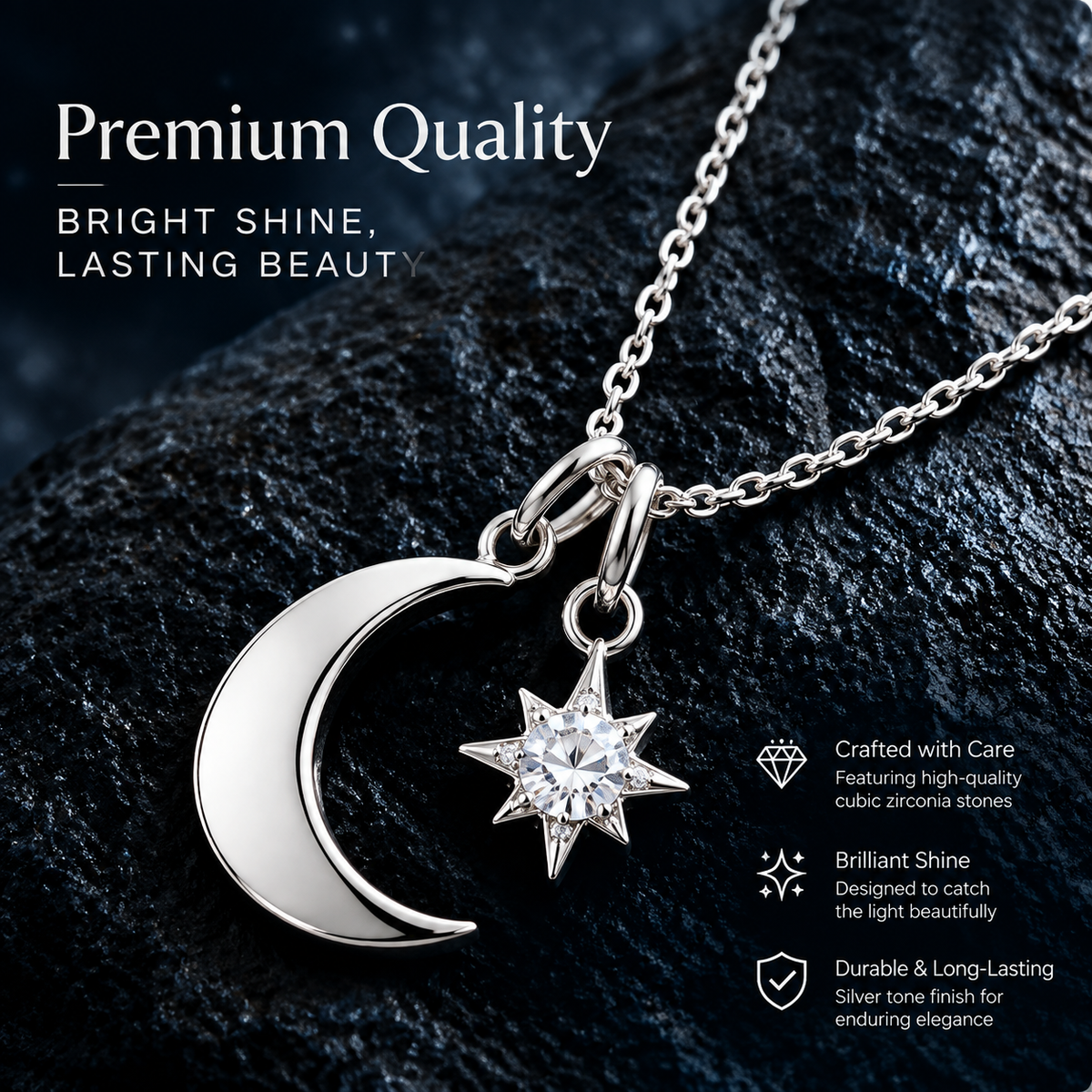 Moon  Star Necklace