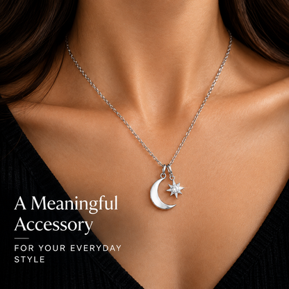 Moon  Star Necklace
