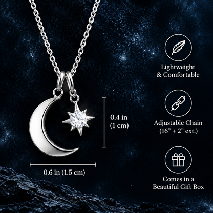 Moon  Star Necklace