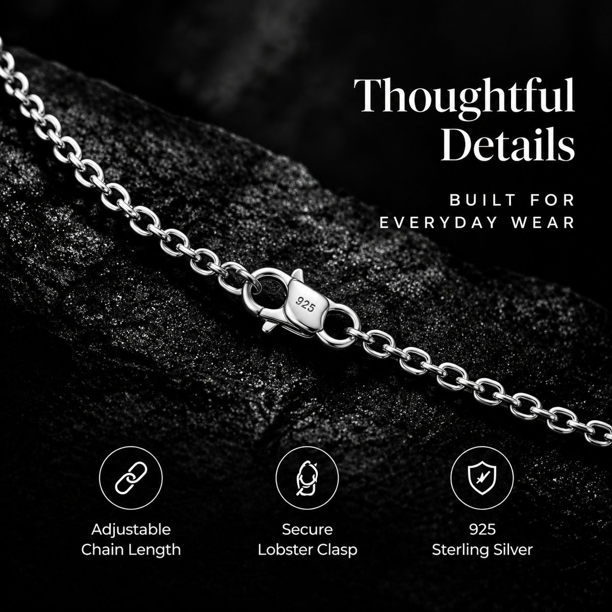 Celestial Compass Star Pendant Necklace – 925 Sterling Silver Direction Charm Necklace