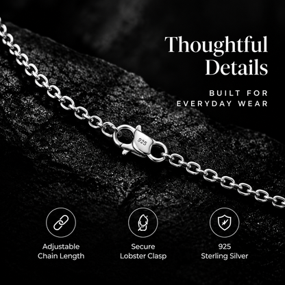 Celestial Compass Star Pendant Necklace – 925 Sterling Silver Direction Charm Necklace